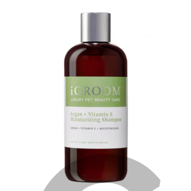 "iGroom Argan Vitamin E Shampoo" - drėkinamasis ir valomasis šampūnas šunims, koncentratas 1:16 2 "iGroom Argan Vitamin E Shampoo" - drėkinamasis ir valomasis šampūnas šunims, koncentratas 1:16 2