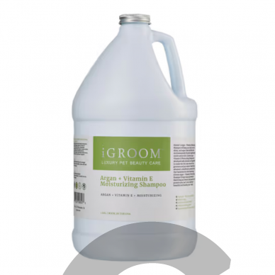 "iGroom Argan Vitamin E Shampoo" - drėkinamasis ir valomasis šampūnas šunims, koncentratas 1:16 1 "iGroom Argan Vitamin E Shampoo" - drėkinamasis ir valomasis šampūnas šunims, koncentratas 1:16 1