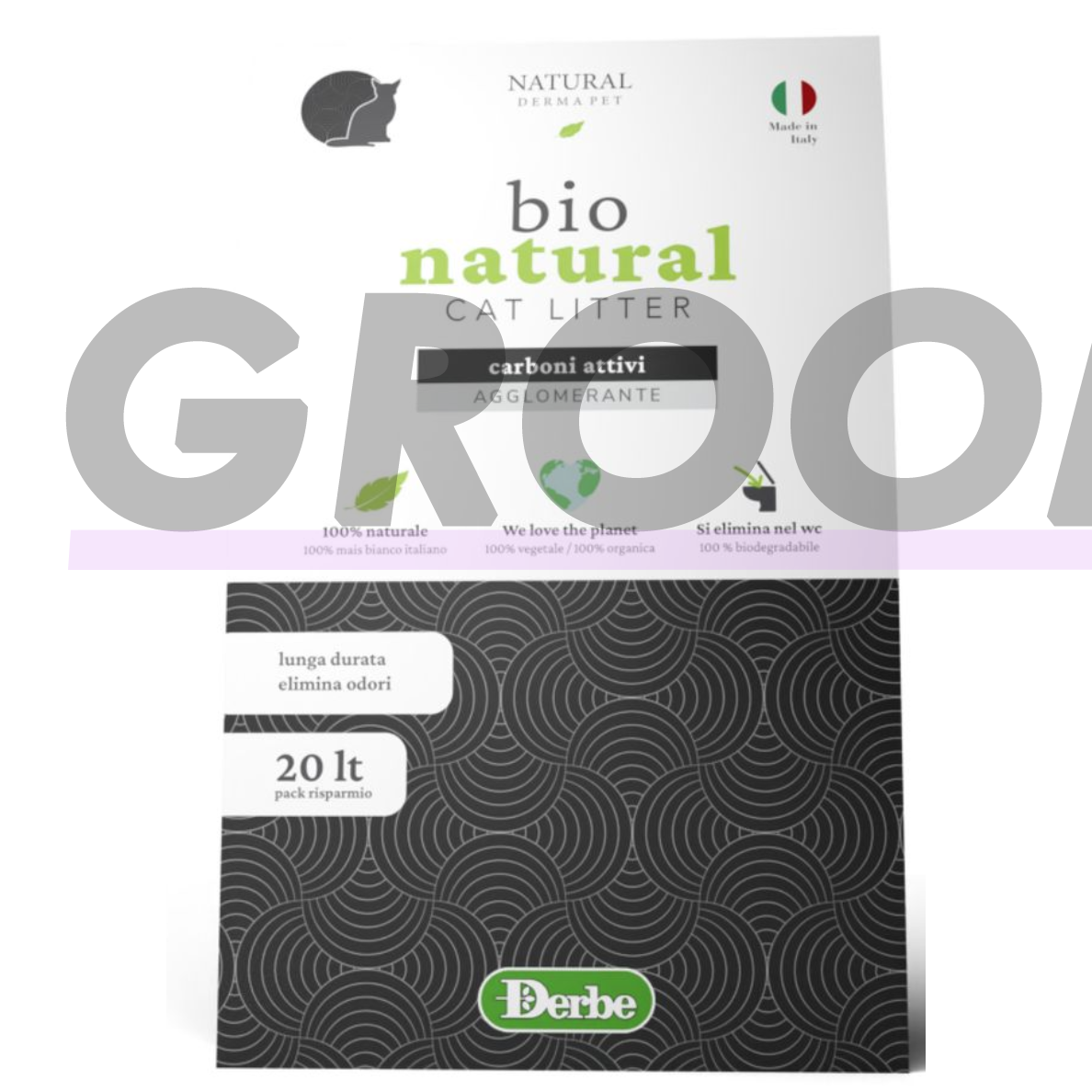 100% natūralus, biologiškai suyrantis kačių kraikas su aktyvuota anglimi 20 L - puikiai kontroliuoja kvapus, pagamintas iš itališkų baltųjų kukurūzų 100% natūralus, biologiškai suyrantis kačių kraikas su aktyvuota anglimi 20 L - puikiai kontroliuoja kvapus, pagamintas iš itališkų baltųjų kukurūzų