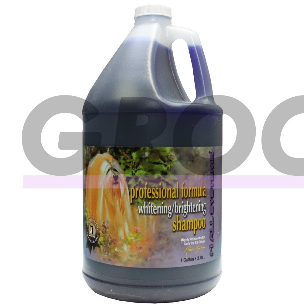 1 All Systems Professional Formula Whitening Shampoo - šampūnas pašalinantis kailio spalvos pasikeitimus 1 All Systems Professional Formula Whitening Shampoo - šampūnas pašalinantis kailio spalvos pasikeitimus