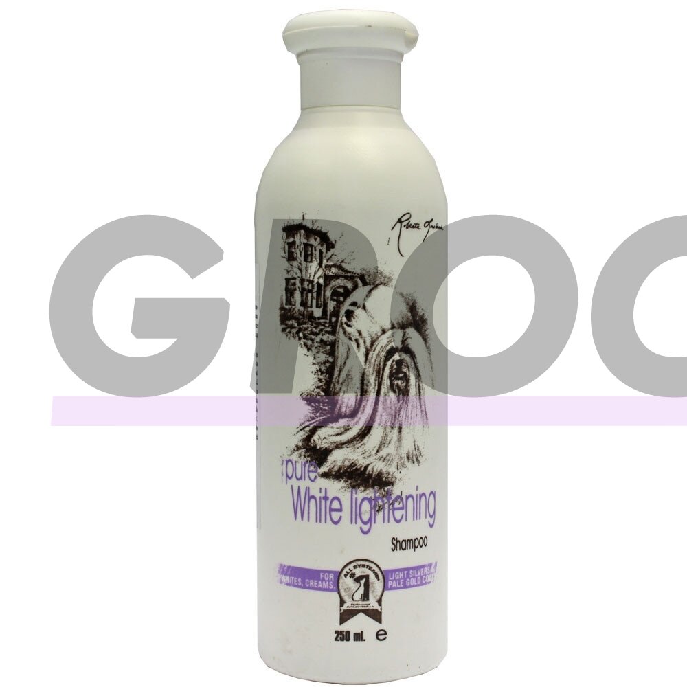 1 All Systems Pure White Lightening Shampoo - balinantis šampūnas baltiems ir šviesiaplaukiams šunims