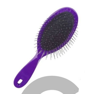 1 All Systems didelis plastikinis šukavimo šepetys su metaliniais smaigaliais – violetinis 1 All Systems didelis plastikinis šukavimo šepetys su metaliniais smaigaliais – violetinis