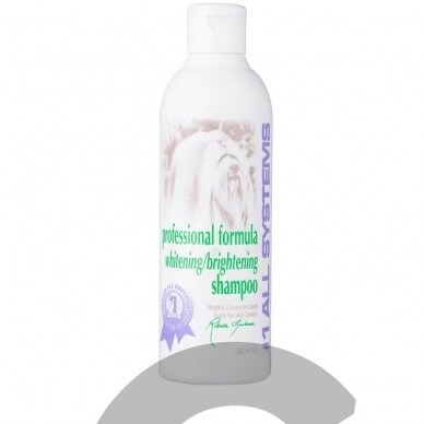 1 All Systems Professional Formula Whitening Shampoo - šampūnas pašalinantis kailio spalvos pasikeitimus 1 All Systems Professional Formula Whitening Shampoo - šampūnas pašalinantis kailio spalvos pasikeitimus