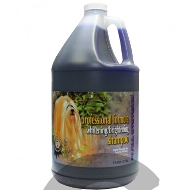 1 All Systems Professional Formula Whitening Shampoo - šampūnas pašalinantis kailio spalvos pasikeitimus 1 All Systems Professional Formula Whitening Shampoo - šampūnas pašalinantis kailio spalvos pasikeitimus
