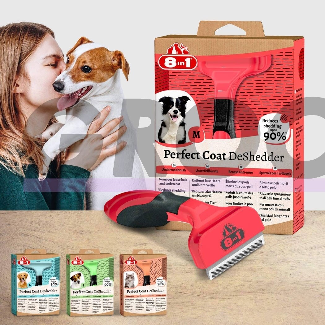8in1 Perfect Coat DeShredder M - furminatorius negyvam kailiui šalinti, skirtas vidutinio dydžio šunims 3 8in1 Perfect Coat DeShredder M - furminatorius negyvam kailiui šalinti, skirtas vidutinio dydžio šunims 3