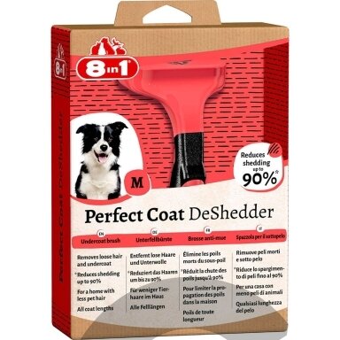 8in1 Perfect Coat DeShredder M - фурминатор для удаления отмершего подшерстка, для собак средних размеров 8in1 Perfect Coat DeShredder M - фурминатор для удаления отмершего подшерстка, для собак средних размеров