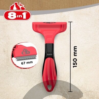 8in1 Perfect Coat DeShredder M - furminatorius negyvam kailiui šalinti, skirtas vidutinio dydžio šunims 2 8in1 Perfect Coat DeShredder M - furminatorius negyvam kailiui šalinti, skirtas vidutinio dydžio šunims 2