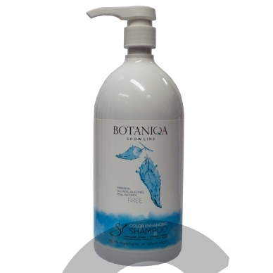 "Botaniqa Show Line Color Enhancing Shampoo" - šviesinantis šampūnas šviesiam ir baltam kailiui 1 "Botaniqa Show Line Color Enhancing Shampoo" - šviesinantis šampūnas šviesiam ir baltam kailiui 1