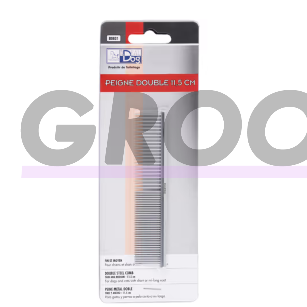 Chadog Double Steel Comb 11,5cm- смешанная стальная расческа 50/50 1