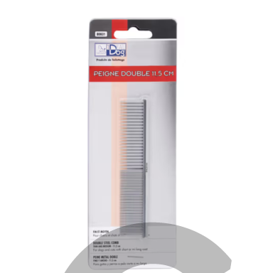 Chadog Double Steel Comb 11,5cm - mišrios 50/50 plieninės šukos