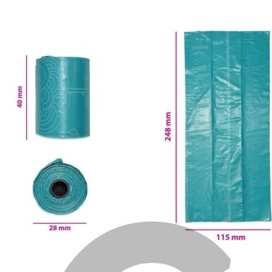 KONG Mini HandiPOD Pick Up Bag Refills 4x10vnt. - suyrantys maži maišeliai šunų ekskrementams.