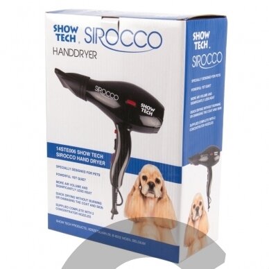 Show Tech Sirocco Hand Dryer 1200W - kompaktiškas rankinis džiovintuvas, juodas 3 Show Tech Sirocco Hand Dryer 1200W - kompaktiškas rankinis džiovintuvas, juodas 3