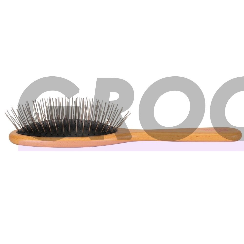 Yento 60-60 Pin Brush 22,5cm - medinis minkštas šepetys su 22 mm ilgio metalinėmis adatomis ir patogia rankena 4