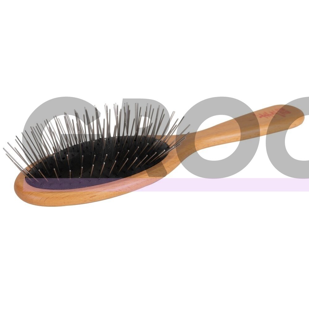 Yento 60-60 Pin Brush 22,5cm - medinis minkštas šepetys su 22 mm ilgio metalinėmis adatomis ir patogia rankena 5