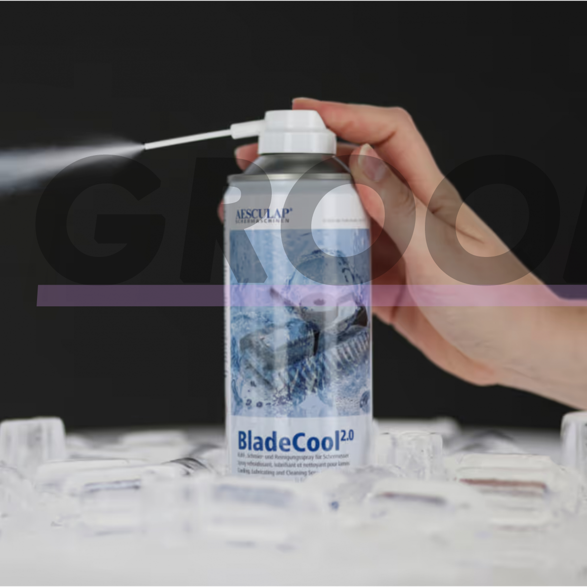 "Aesculap Blade Cool 2.0 3in1" 400 ml - purškiamas preparatas purškiklis galvučių valymui, aušinimui, sutepimui 1 "Aesculap Blade Cool 2.0 3in1" 400 ml - purškiamas preparatas purškiklis galvučių valymui, aušinimui, sutepimui 1