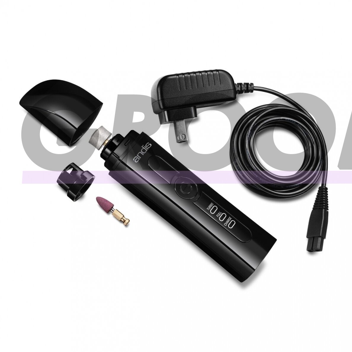 Andis Nail Grinder - аккумуляторная, двухскоростная машинка для шлифовки когтей собак, с возможностью подключения шнура Andis Nail Grinder - аккумуляторная, двухскоростная машинка для шлифовки когтей собак, с возможностью подключения шнура