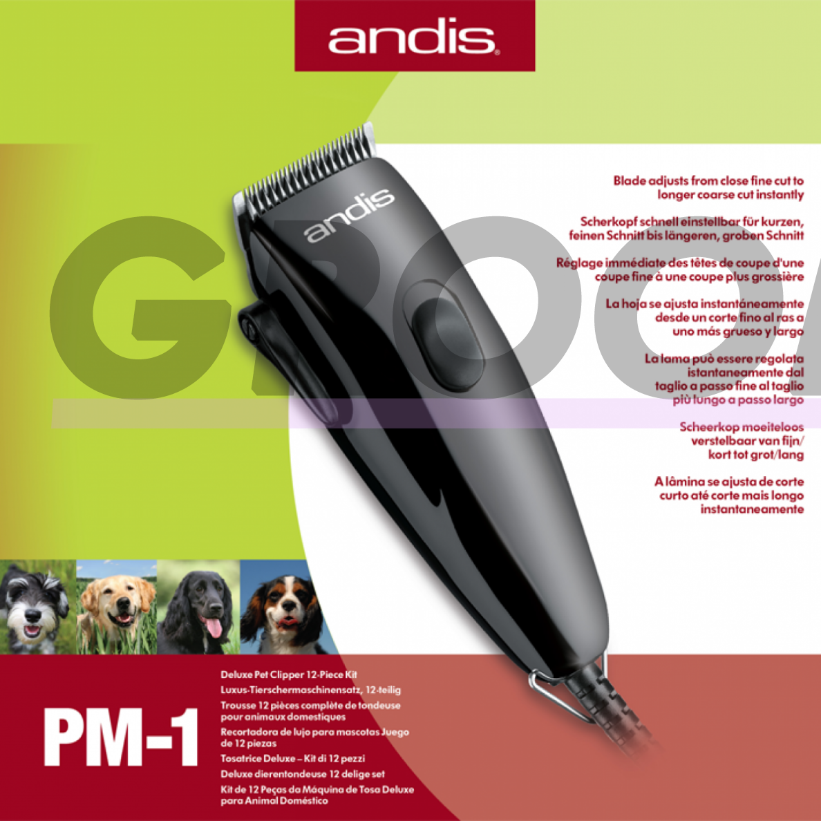 Andis PM-1 Deluxe kirpimo mašinėlė 1 Andis PM-1 Deluxe kirpimo mašinėlė 1