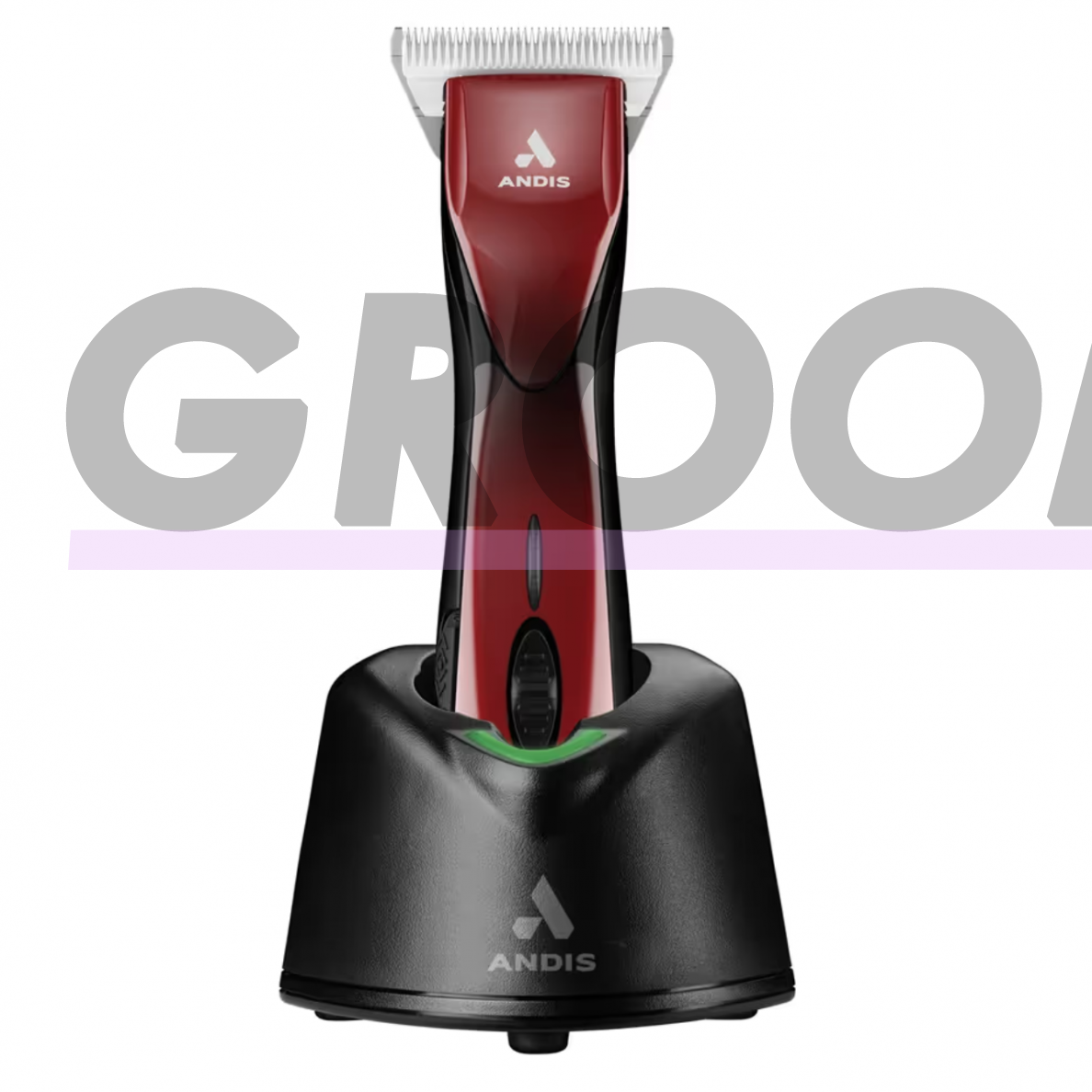 Andis Pulse ZR II Red – profesionali, belaidė kirpimo mašinėlė, turinti 5 greičius, 2 akumuliatorius ir platų CeramicEdge Nr. 30 (0,5 mm) galvutė