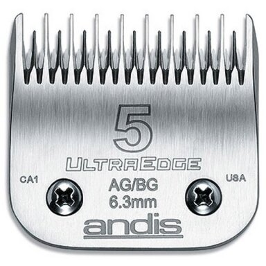 Andis UltraEdge nr 5 - 6,3 mm nerūdijančio plieno kirpimo galvutė