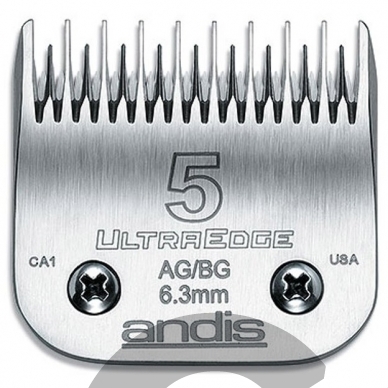 Andis UltraEdge nr 5 - 6,3 mm nerūdijančio plieno kirpimo galvutė