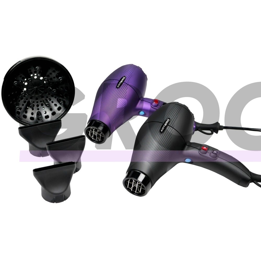 "Artero Tekila F4 Dryer 2300W" - profesionalus rankinis džiovintuvas su jonizacija, violetinės spalvos 1