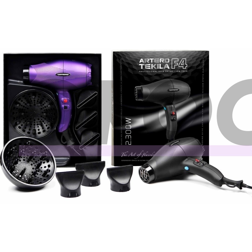 "Artero Tekila F4 Dryer 2300W" - profesionalus rankinis džiovintuvas su jonizacija, violetinės spalvos 2