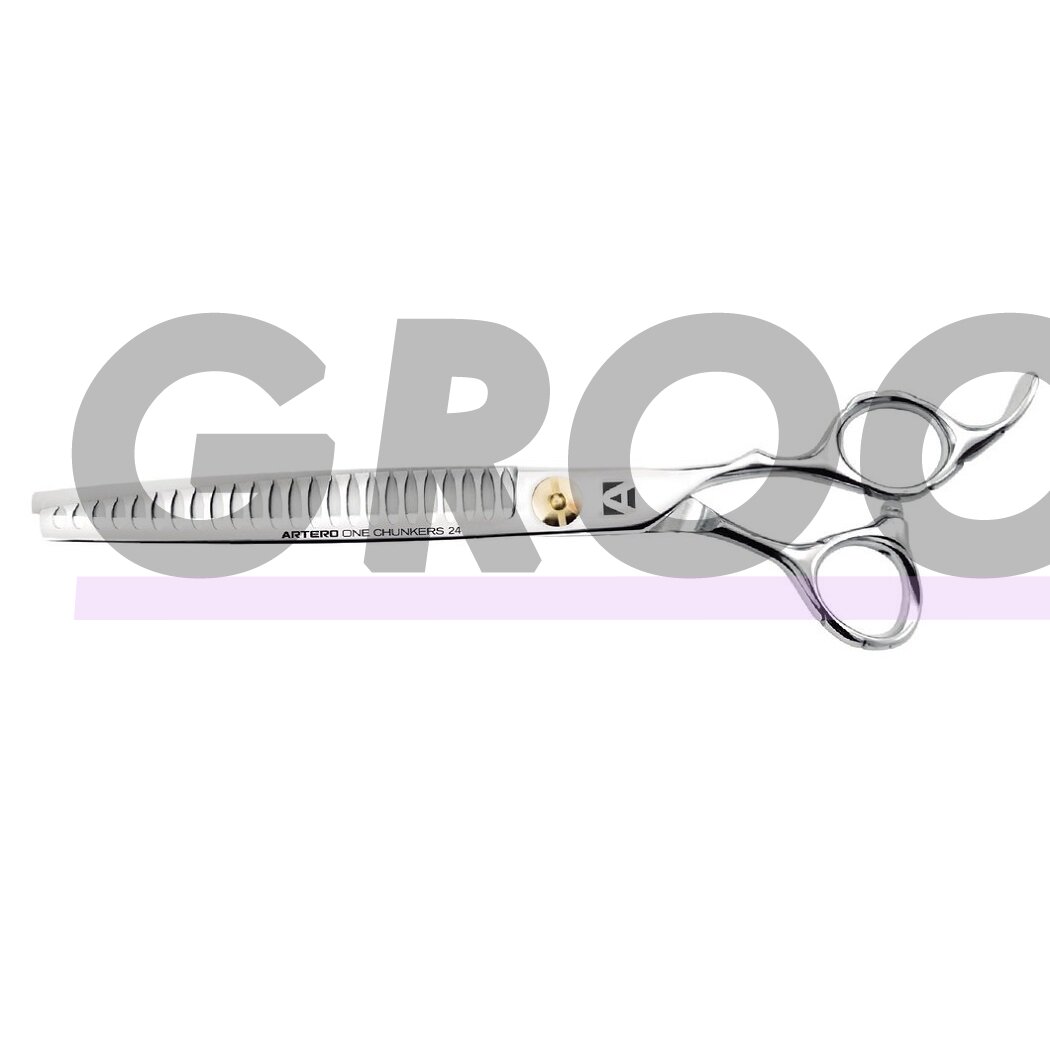 Artero One Chunker 7,5" - profesionalios vienpusės filiravimo žirklės 24 dantys Artero One Chunker 7,5" - profesionalios vienpusės filiravimo žirklės 24 dantys
