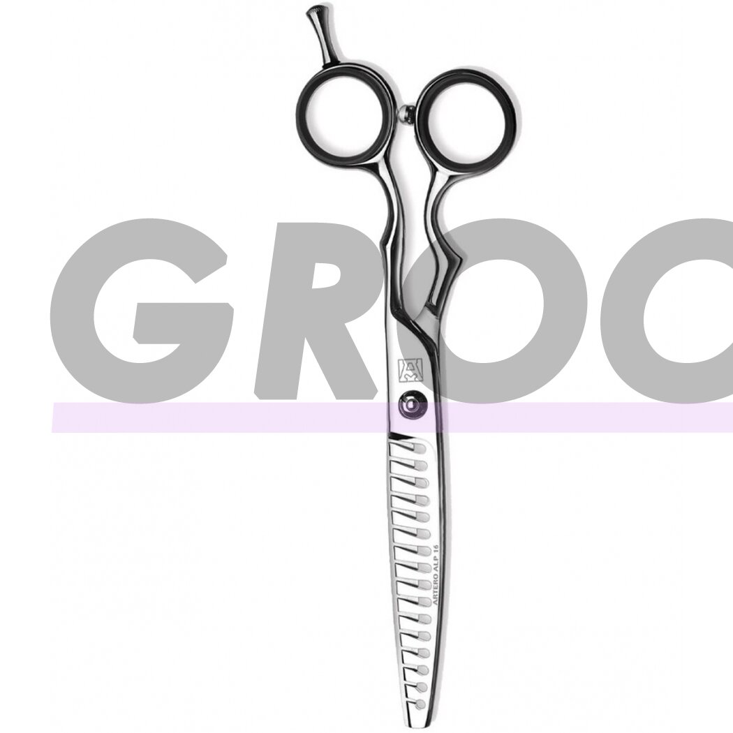 Artero Professional Alp Chunkers 7,5" - profesionalios vienpusės filiravimo žirklės su mikro pjūviu ant kiekvieno dantuko, japoniško plieno 16 dantukų 4 Artero Professional Alp Chunkers 7,5" - profesionalios vienpusės filiravimo žirklės su mikro pjūviu ant kiekvieno dantuko, japoniško plieno 16 dantukų 4