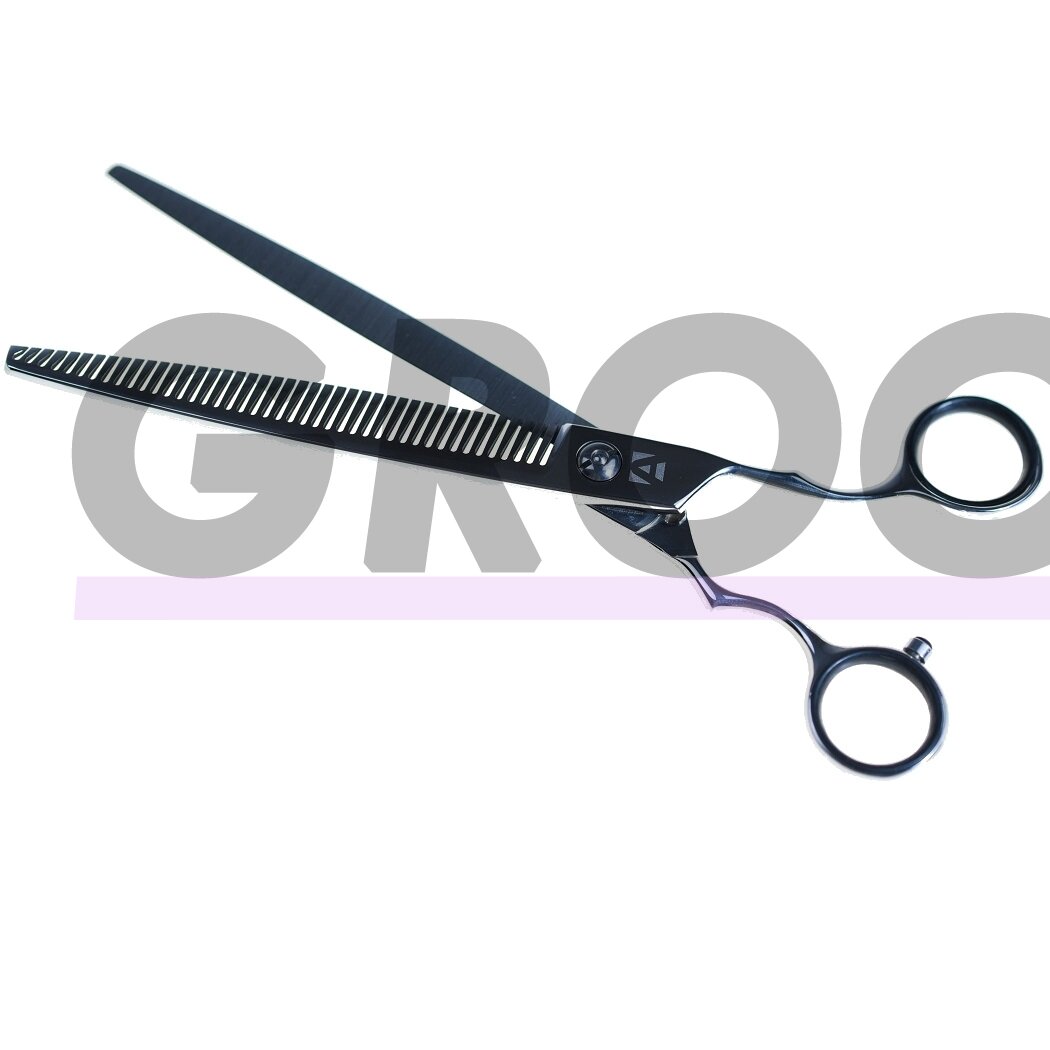 Artero Professional Alp Thinning 7.5 "-profesionalios vienpusės filiravimo žirklės su mikro pjūviu ant kiekvieno dantuko, 43 japoniško plieno dantukai. 1 Artero Professional Alp Thinning 7.5 "-profesionalios vienpusės filiravimo žirklės su mikro pjūviu ant kiekvieno dantuko, 43 japoniško plieno dantukai. 1