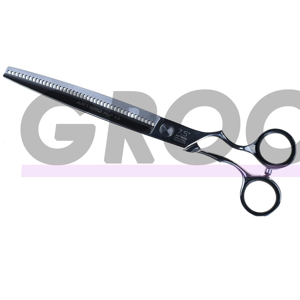 Artero Professional Alp Thinning 7.5 "-profesionalios vienpusės filiravimo žirklės su mikro pjūviu ant kiekvieno dantuko, 43 japoniško plieno dantukai. 2