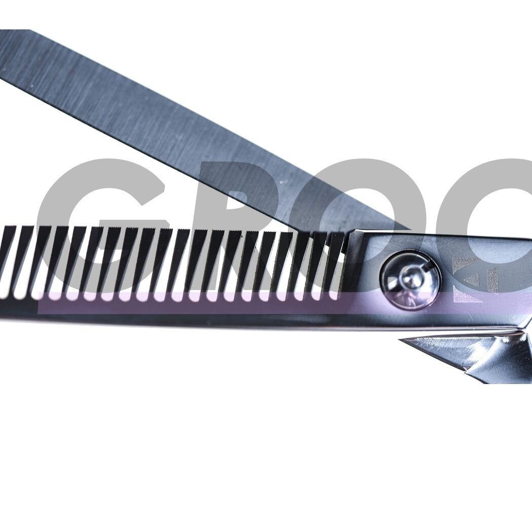 Artero Professional Alp Thinning 7.5 "-profesionalios vienpusės filiravimo žirklės su mikro pjūviu ant kiekvieno dantuko, 43 japoniško plieno dantukai. 3 Artero Professional Alp Thinning 7.5 "-profesionalios vienpusės filiravimo žirklės su mikro pjūviu ant kiekvieno dantuko, 43 japoniško plieno dantukai. 3