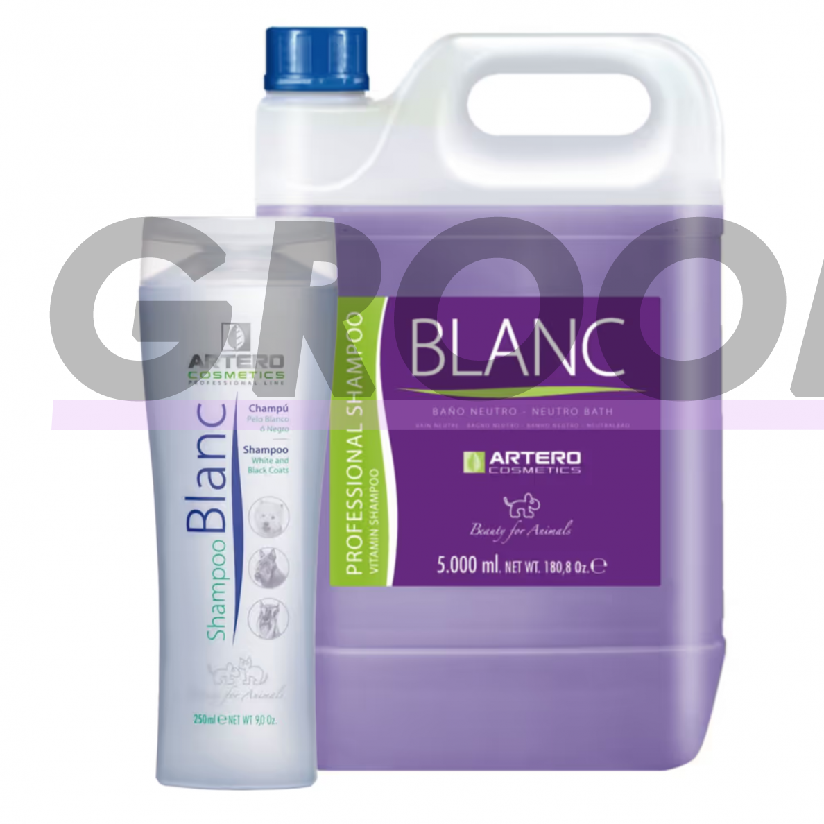 „Artero Blanc“ Shampoo - spalvą paryškinantis šampūnas šunims, skirtas baltam, juodam ir sidabriniam kailiui