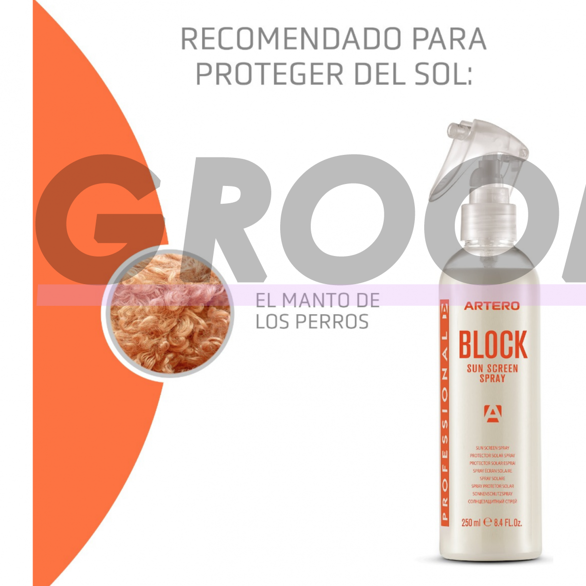 „Artero Block Sun Spray“ 250ml - apsauginis purškalas nuo saulės šunims 1