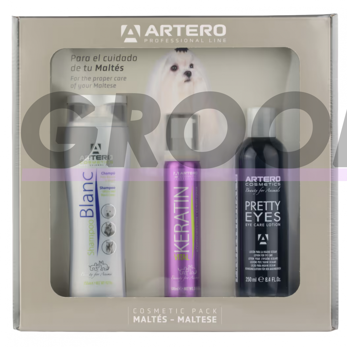 „Artero Cosmetic Pack Maltese“ - kosmetikos rinkinys baltų ir šviesių veislių šunims 1 „Artero Cosmetic Pack Maltese“ - kosmetikos rinkinys baltų ir šviesių veislių šunims 1