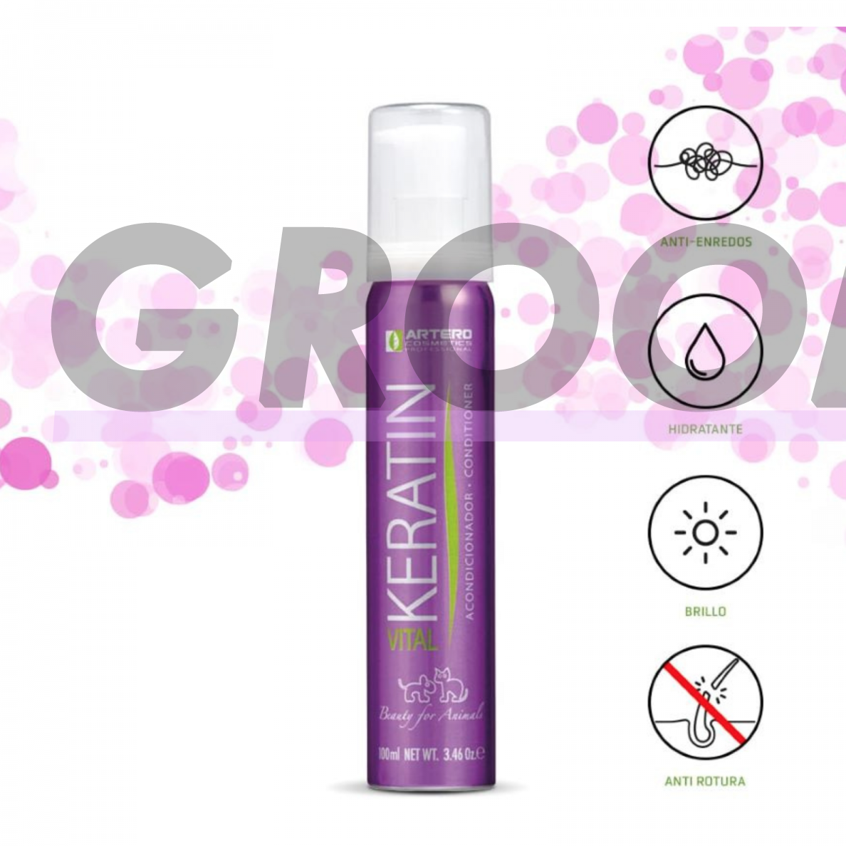 Artero Keratin Vital - кератиновый кондиционер для длинношерстных пород 1