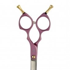 Artero Fusion Pink Curvy Scissors - profesionalios, lengvos "Asian Fusion" 7 colių kirpimo žirklės