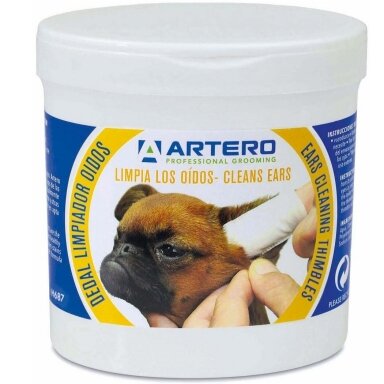 Artero Ears Cleaning Wipes 50vnt. - Ausų valymo servetėlės šunims ir katėms Artero Ears Cleaning Wipes 50vnt. - Ausų valymo servetėlės šunims ir katėms