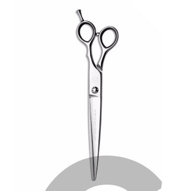 „Artero Excalibur Scissor 7“- profesionalios tiesios žirklės iš japoniško plieno, aštrūs kirpimo kraštai.