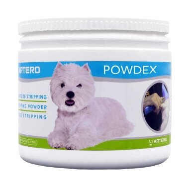 „Artero Powdex“ 500g - milteliai šiurkščiaplaukių veislių gyvūnų trimingavimui „Artero Powdex“ 500g - milteliai šiurkščiaplaukių veislių gyvūnų trimingavimui