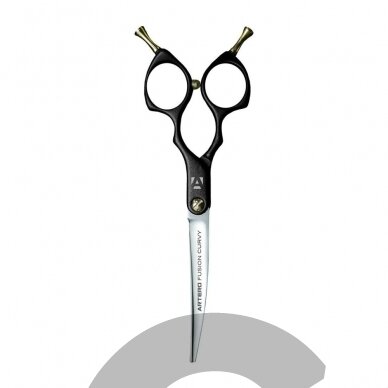 Artero Black Fusion Curvy Scissors - profesionalios, lengvos "Asian Fusion" 6 colių kirpimo žirklės