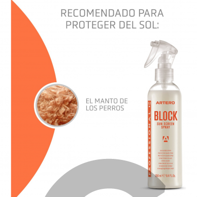 „Artero Block Sun Spray“ 250ml - apsauginis purškalas nuo saulės šunims 1