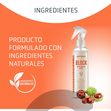 „Artero Block Sun Spray“ 250ml - apsauginis purškalas nuo saulės šunims 3