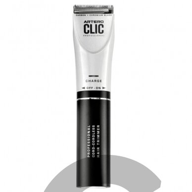 "Artero Clic Trimmer" - apdailos trimeris su chromuota galvutė, juoda spalva "Artero Clic Trimmer" - apdailos trimeris su chromuota galvutė, juoda spalva