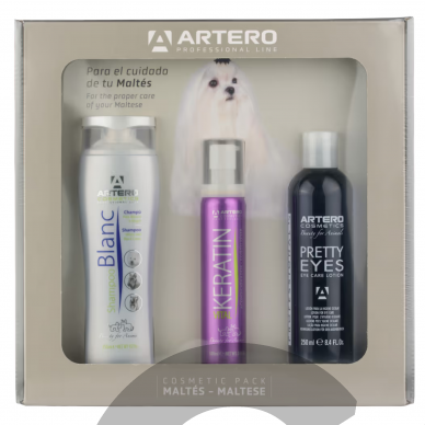 „Artero Cosmetic Pack Maltese“ - kosmetikos rinkinys baltų ir šviesių veislių šunims 1
