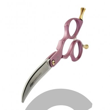 Artero Fusion Pink Curvy Scissors - profesionalios, lengvos "Asian Fusion" 7 colių kirpimo žirklės 3 Artero Fusion Pink Curvy Scissors - profesionalios, lengvos "Asian Fusion" 7 colių kirpimo žirklės 3