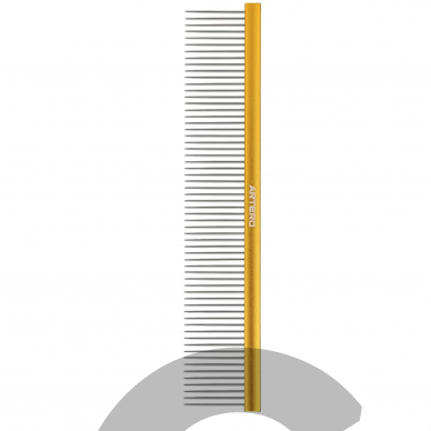 Artero Giant Gold Comb 25cm - профессиональная, большая расческа с алюминиевой ручкой и средним расстоянием между зубцами, длинные штифты 35 мм