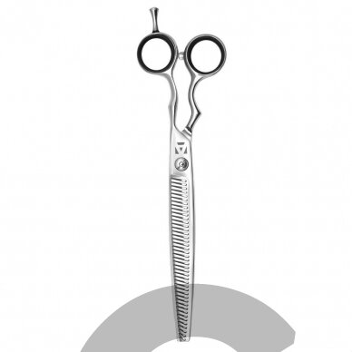 Artero Professional Alp Thinning 7.5 "-profesionalios vienpusės filiravimo žirklės su mikro pjūviu ant kiekvieno dantuko, 43 japoniško plieno dantukai. 5 Artero Professional Alp Thinning 7.5 "-profesionalios vienpusės filiravimo žirklės su mikro pjūviu ant kiekvieno dantuko, 43 japoniško plieno dantukai. 5