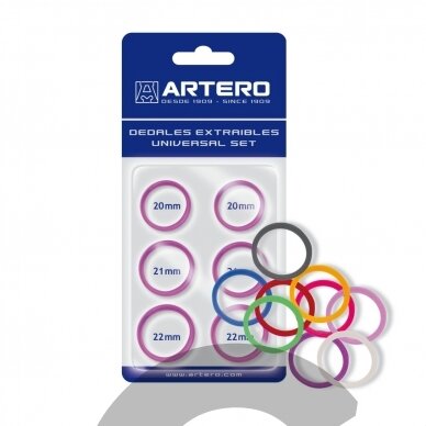 "Artero" - 6 keičiamų žirklių žiedų rinkinys, baltos spalvos