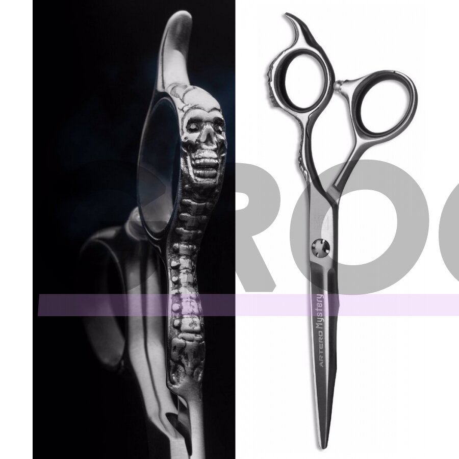 „Artero Mystery Straight Scissor 6“- aštrios, profesionalios japoniškos plieninės žirklės su dekoratyvine rankena.