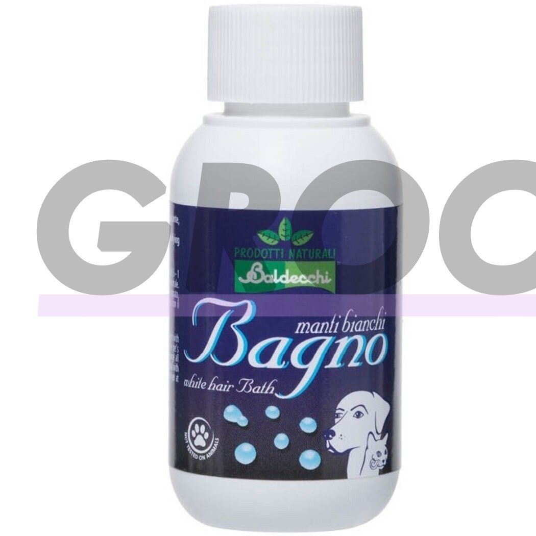 Baldecchi White Hair Bath Shampoo - šviesinantis šampūnas baltam ir šviesiam kailiui